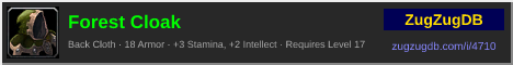 Forest Cloak: forum signature banner