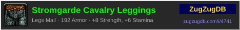 Stromgarde Cavalry Leggings: forum signature banner