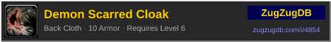 Demon Scarred Cloak: forum signature banner