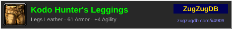 Kodo Hunter's Leggings: forum signature banner