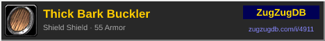 Thick Bark Buckler: forum signature banner