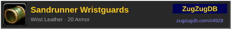 Sandrunner Wristguards: forum signature banner