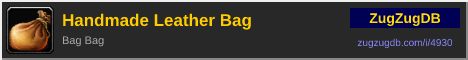 Handmade Leather Bag: forum signature banner