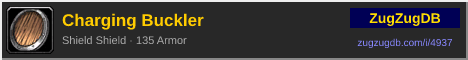 Charging Buckler: forum signature banner