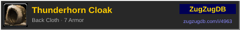 Thunderhorn Cloak: forum signature banner