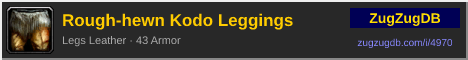 Rough-hewn Kodo Leggings: forum signature banner