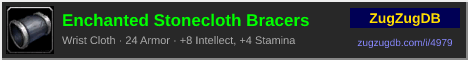 Enchanted Stonecloth Bracers: forum signature banner