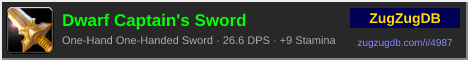 Dwarf Captain's Sword: forum signature banner
