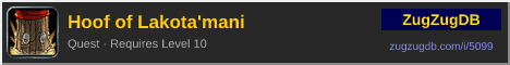 Hoof of Lakota'mani: forum signature banner