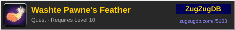 Washte Pawne's Feather: forum signature banner
