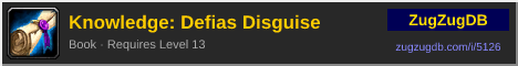 Knowledge: Defias Disguise: forum signature banner