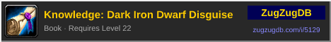 Knowledge: Dark Iron Dwarf Disguise: forum signature banner