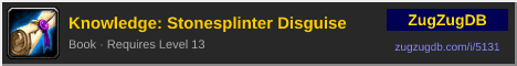 Knowledge: Stonesplinter Disguise: forum signature banner