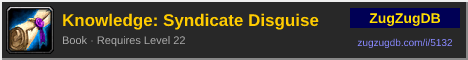 Knowledge: Syndicate Disguise: forum signature banner