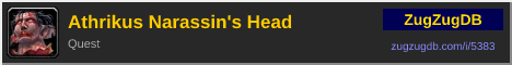 Athrikus Narassin's Head: forum signature banner