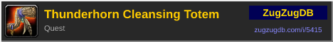 Thunderhorn Cleansing Totem: forum signature banner