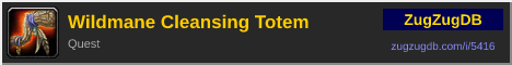 Wildmane Cleansing Totem: forum signature banner