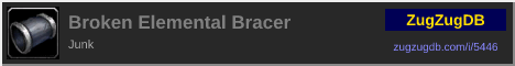 Broken Elemental Bracer: forum signature banner