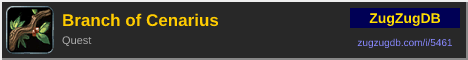 Branch of Cenarius: forum signature banner