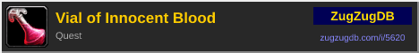 Vial of Innocent Blood: forum signature banner