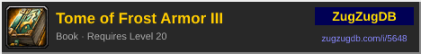 Tome of Frost Armor III: forum signature banner