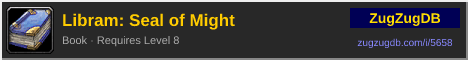 Libram: Seal of Might: forum signature banner
