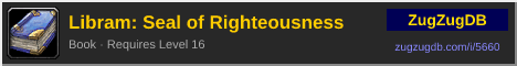 Libram: Seal of Righteousness: forum signature banner