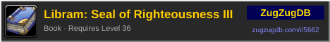 Libram: Seal of Righteousness III: forum signature banner
