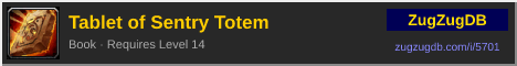 Tablet of Sentry Totem: forum signature banner