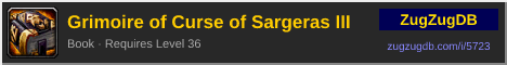 Grimoire of Curse of Sargeras III: forum signature banner
