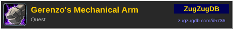 Gerenzo's Mechanical Arm: forum signature banner
