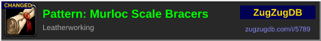 Pattern: Murloc Scale Bracers: forum signature banner