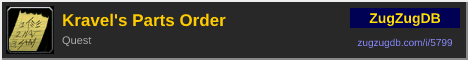 Kravel's Parts Order: forum signature banner