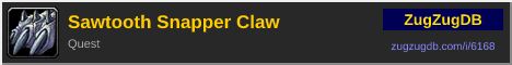 Sawtooth Snapper Claw: forum signature banner