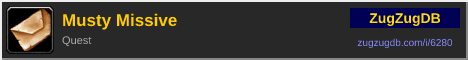 Musty Missive: forum signature banner