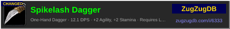 Spikelash Dagger: forum signature banner