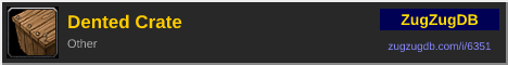 Dented Crate: forum signature banner