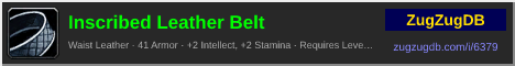 Inscribed Leather Belt: forum signature banner