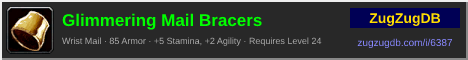Glimmering Mail Bracers: forum signature banner