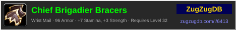 Chief Brigadier Bracers: forum signature banner