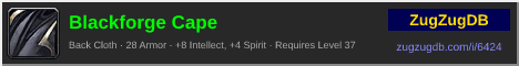 Blackforge Cape: forum signature banner