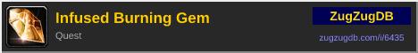 Infused Burning Gem: forum signature banner