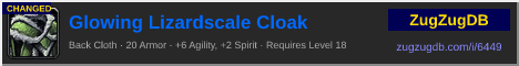 Glowing Lizardscale Cloak: forum signature banner
