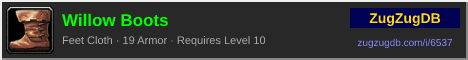 Willow Boots: forum signature banner