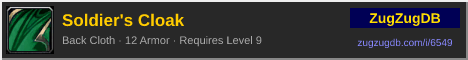 Soldier's Cloak: forum signature banner