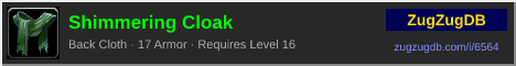 Shimmering Cloak: forum signature banner