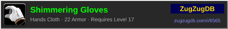 Shimmering Gloves: forum signature banner