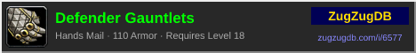 Defender Gauntlets: forum signature banner