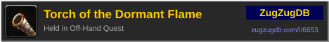 Torch of the Dormant Flame: forum signature banner
