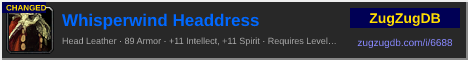 Whisperwind Headdress: forum signature banner